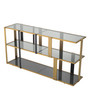 Cabinet Clio Low Brushed Brass Finish