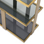 Cabinet Clio Low Brushed Brass Finish