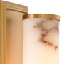Wall Lamp Valentine Antique Brass Finish/Alabaster
