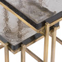 Side Table Niemeyer Vintage Brass Finish Set of 2