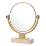 Mirror Briançon Travertine Antique Brass Finish
