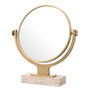 Mirror Briançon Travertine Antique Brass Finish