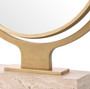 Mirror Briançon Travertine Antique Brass Finish