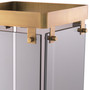 Umbrella Stand Heston Antique Brass Finish/Smoke Glass