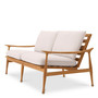 Outdoor Sofa Manzo Natural Teak/Flores Off-White
