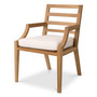 Outdoor Dining Chair Hera Natural Teak/Flores Off-White