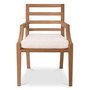 Outdoor Dining Chair Hera Natural Teak/Flores Off-White