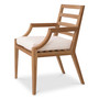 Outdoor Dining Chair Hera Natural Teak/Flores Off-White