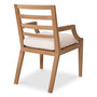 Outdoor Dining Chair Hera Natural Teak/Flores Off-White