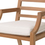 Outdoor Dining Chair Hera Natural Teak/Flores Off-White