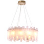 Chandelier Pizzorni Antique Brass Finish/Alabaster