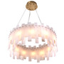 Chandelier Pizzorni Antique Brass Finish/Alabaster