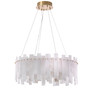 Chandelier Pizzorni Antique Brass Finish/Alabaster