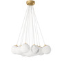 Chandelier Sphinx Antique Brass Finish/Alabaster