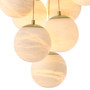 Chandelier Sphinx Antique Brass Finish/Alabaster