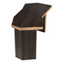 Desk Xenon Eucalyptus Veneer/Brushed Brass Finish