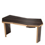 Desk Xenon Eucalyptus Veneer/Brushed Brass Finish