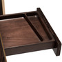 Desk Xenon Eucalyptus Veneer/Brushed Brass Finish