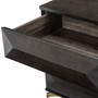 Bedside Table Denver Mocha Oak Veneer/Brushed Brass Finish