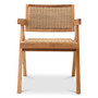 Outdoor Dining Chair Kristo Natural Teak/Natural Weave