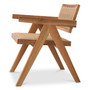 Outdoor Dining Chair Kristo Natural Teak/Natural Weave