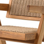 Outdoor Dining Chair Kristo Natural Teak/Natural Weave