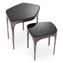 Side Table Deacon Black Nickel Finish Set of 2