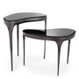 Side Table Zena Black Nickel Finish Set of 2
