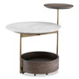 Side Table Faye Brushed Brass Finish