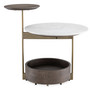 Side Table Faye Brushed Brass Finish