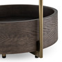 Side Table Faye Brushed Brass Finish