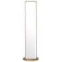 Floor Mirror Novo With Coatrack Brushed Brass Finish