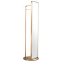 Floor Mirror Novo With Coatrack Brushed Brass Finish