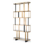 Cabinet Clio Round Brushed Brass Finish
