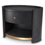 Bedside Table Rosemberg Charcoal Grey Oak Veneer