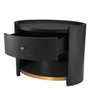 Bedside Table Rosemberg Charcoal Grey Oak Veneer