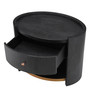 Bedside Table Rosemberg Charcoal Grey Oak Veneer