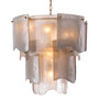 Chandelier Asinara S Antique Brass Finish/Smoke Glass
