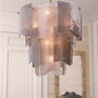 Chandelier Asinara S Antique Brass Finish/Smoke Glass