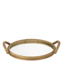 Tray Salvi Round Vintage Brass Finish