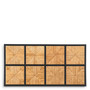 Headboard Aruba Classic Black Finish/Natural Seagrass