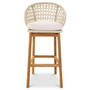 Outdoor Bar Stool Trinity Cream Weave/Flores Off-White