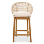 Outdoor Counter Stool Trinity Cream Weave/Flores Off-White