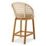Outdoor Counter Stool Trinity Cream Weave/Flores Off-White
