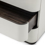 Desk Numana Mocha Straight Oak Veneer/Faux Leather