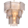 Chandelier Asinara L Antique Brass Finish/Smoke Glass