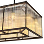 Chandelier Bernardi Rectangular Bronze Highlight Finish