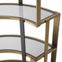 Cabinet Clio Corner Brushed Brass Finish