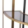 Cabinet Clio Corner Brushed Brass Finish