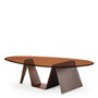 Coffee Table Lavello Dark Brushed Brass Finish